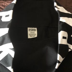 PINK VS Foldover Waist Yoga Pants, Blk, Lg